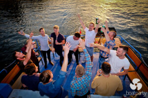 Stag do on a boat – the crew on board