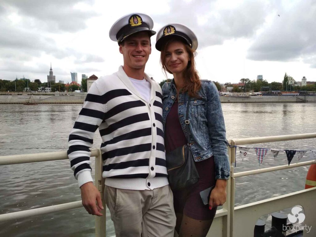 Couple on a boat cruise
