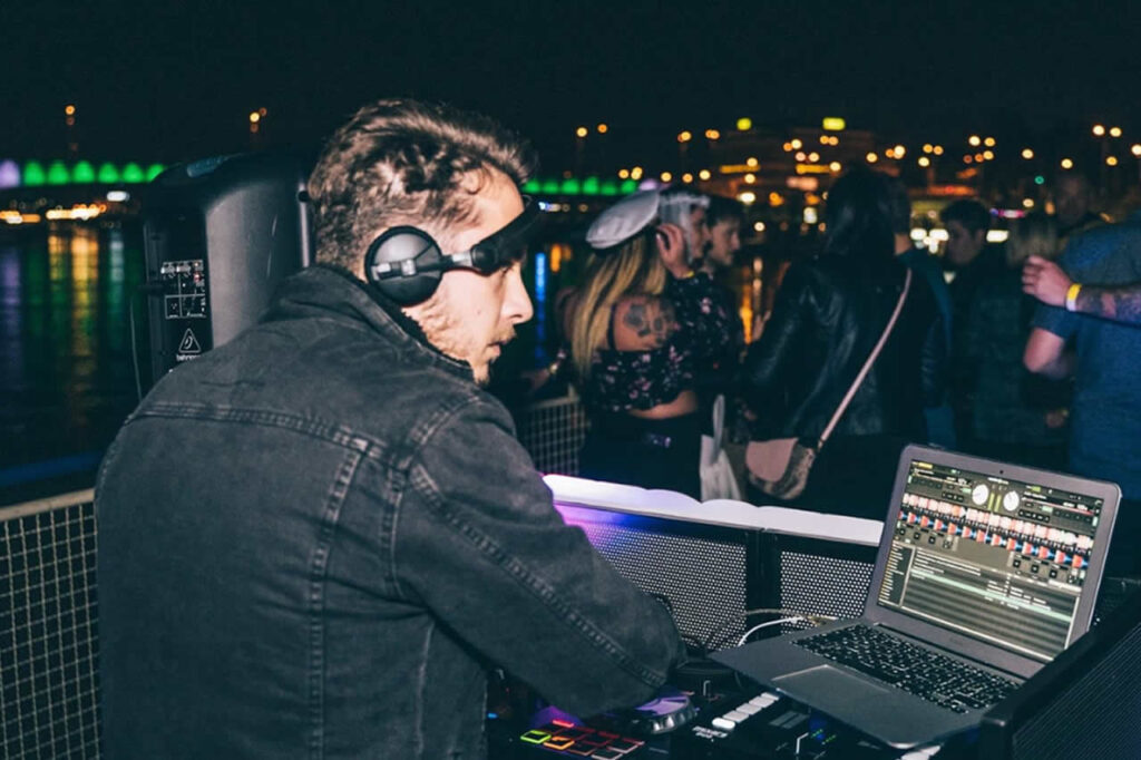 DJ at a boat party